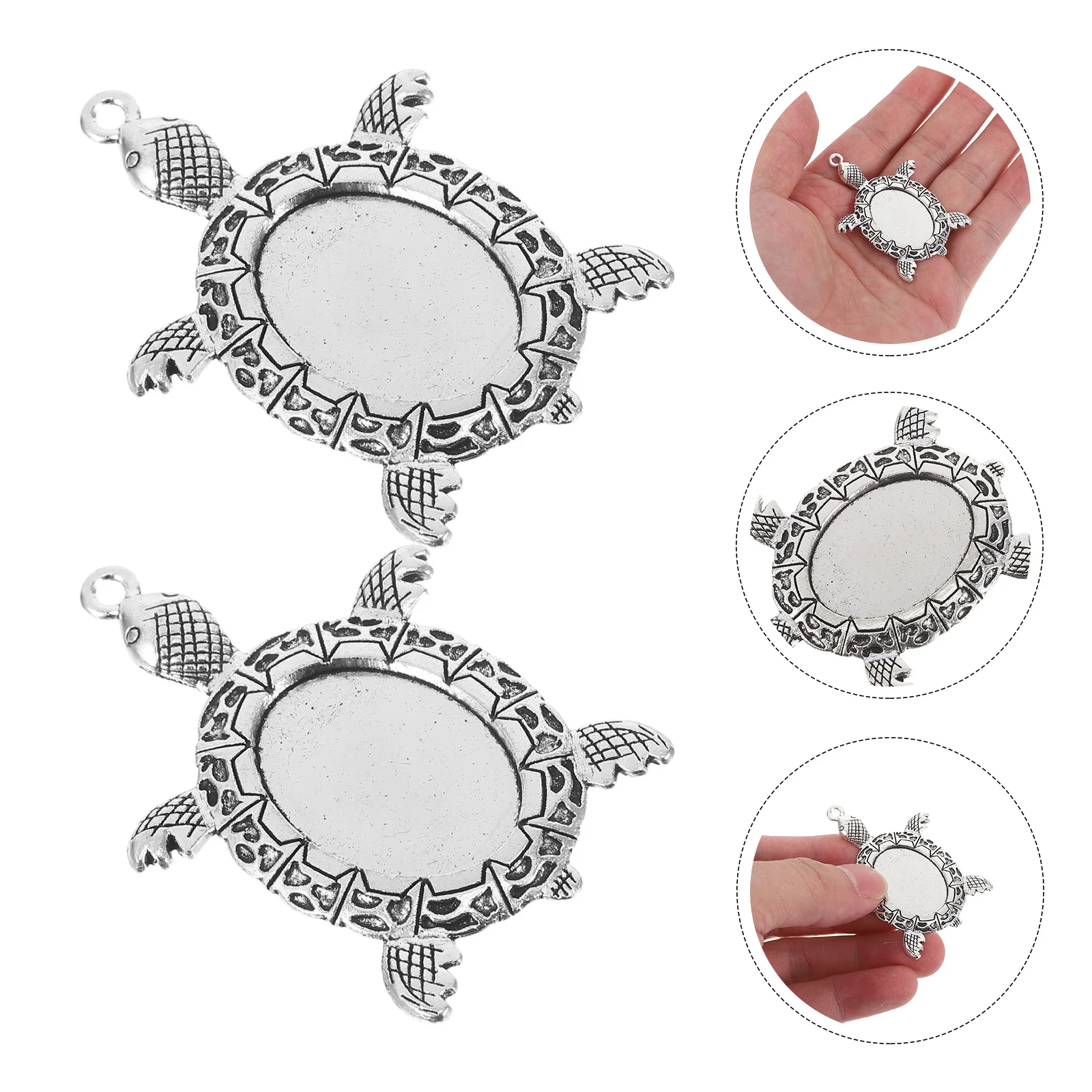 

20Pcs Vintage Turtle Pendant Alloy Base Sea Animal Tray Charms for Necklace Bracelet Earrings DIY Jewelry Tortoise Charms