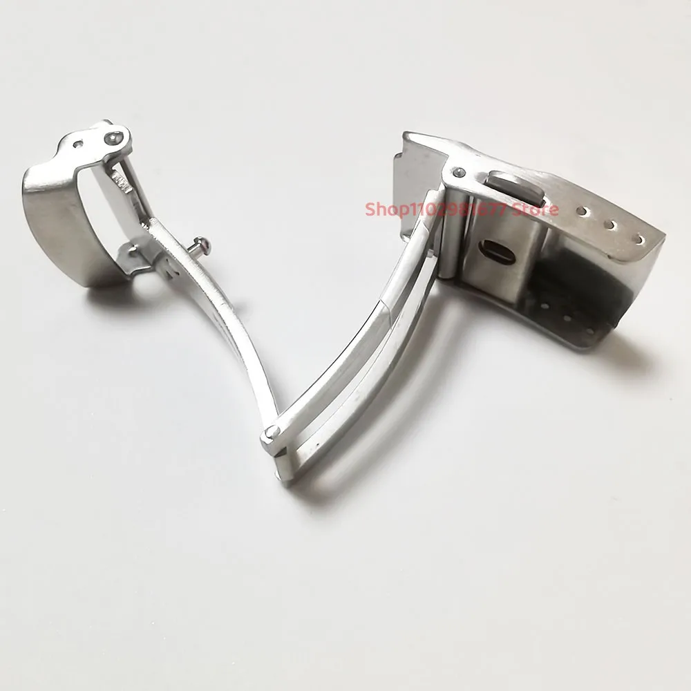 Acciaio inossidabile 316L argento 18mm 20mm 22mm 24mm fibbia per orologio chiusura pieghevole adatta per orologio subacqueo SKX