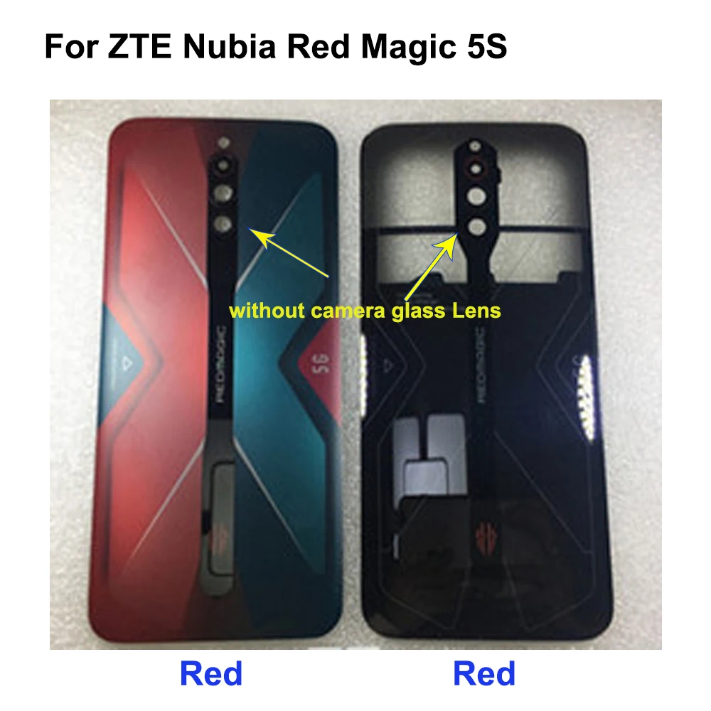 

Протестированный новый черный чехол для ZTE Nubia Red Magic 5S, задняя крышка для аккумулятора, чехол для Nubia RedMagic 5 S с логотипом