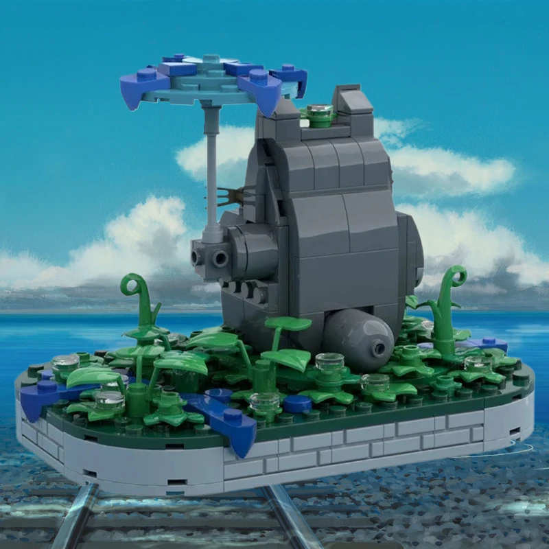MOC Creative Building Blocks Toy Japanese Anime Movie Character Content Cat shaped Animal Cute Doll Desktop Decoration