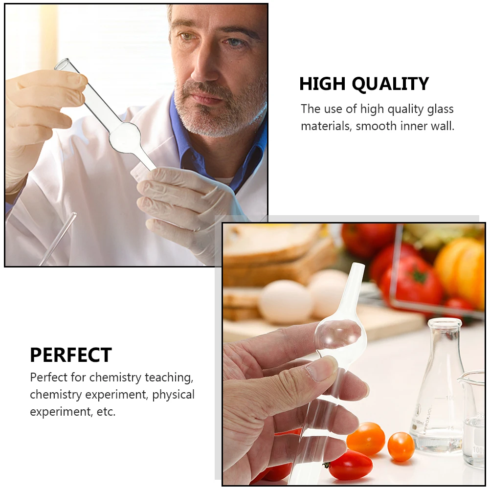 

5Pcs Single Ball Drying Tube High Quality Glass Smooth Inner Wall for Chemistry Experiment Laboratory Supplies School Teaching