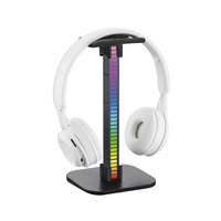 RGB Headphone Stand Game Headset Desk Display Holder LED Base USB Pickup Light Headset Support Bracket-B