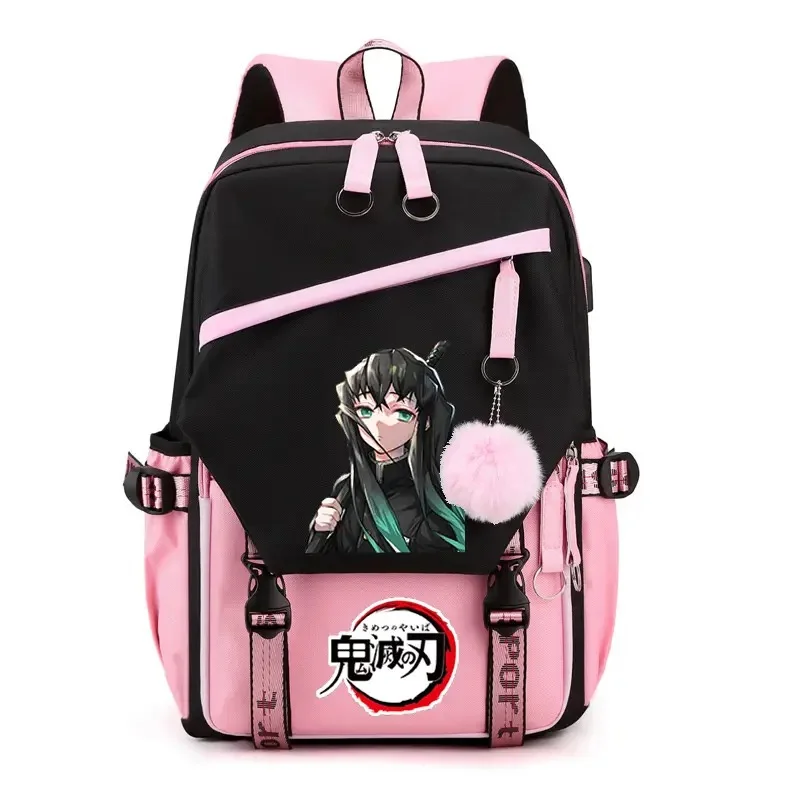 

Kimetsu No Yaiba Hashira Geiko Hen Backpack Teenarges Schoolbag Children Book Bag Anime Muichirou Travel Outdoor Bags