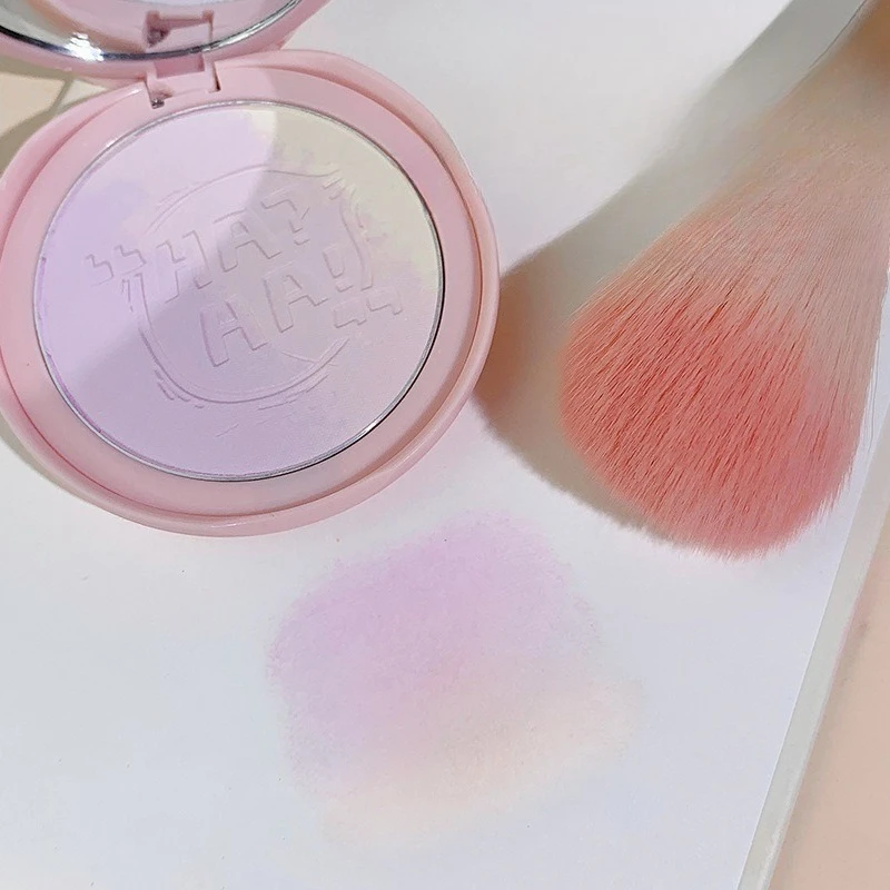 1Pc Gradiënt Blush Gezicht Minerale Pigmenten Natuurlijke Blush Contour Schaduw Wang Blush Perzik Oranje Matte Cosmetica Naakt Roze Blauw