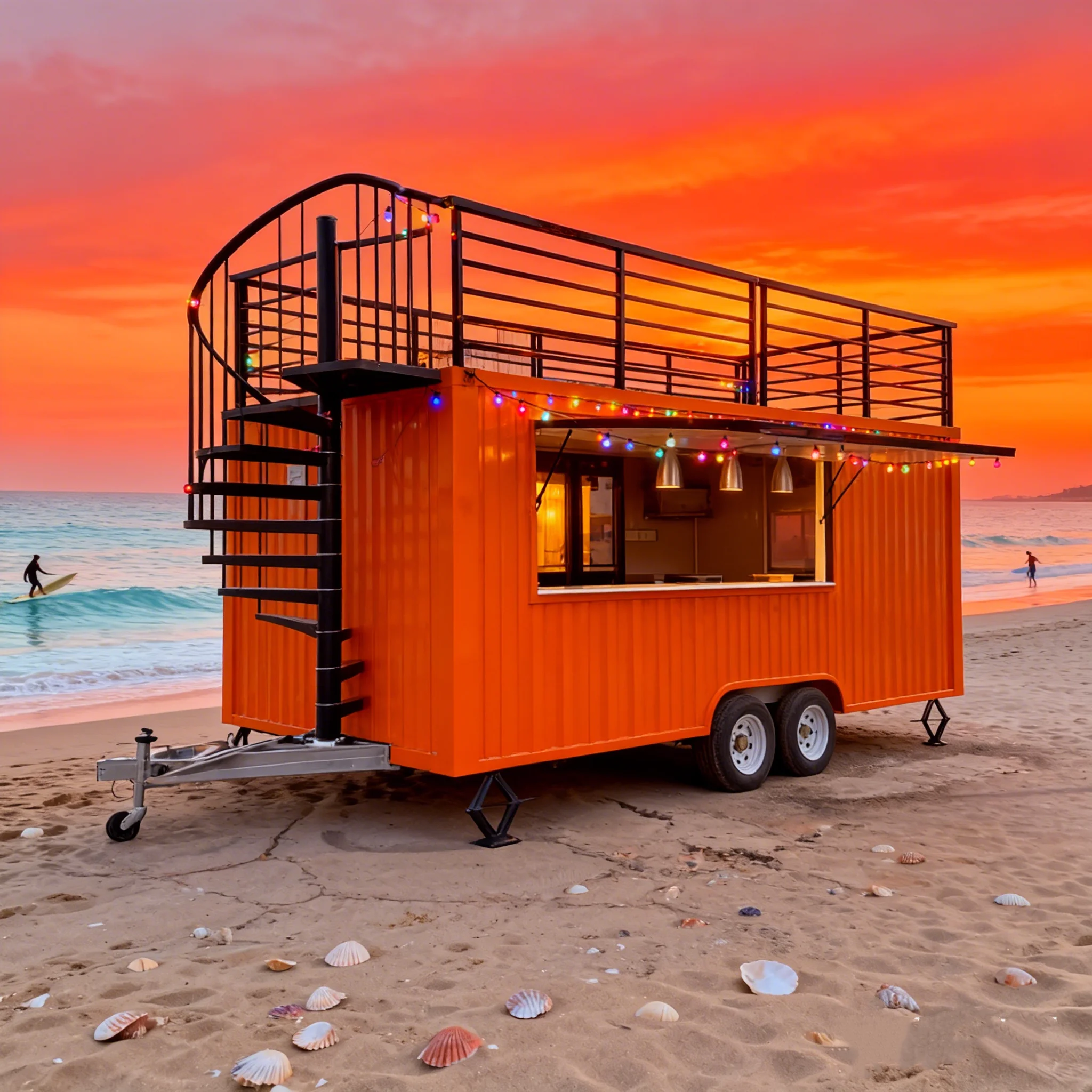 

Customized EU Standard Food Truck Modular Frame Cofffe Ice Cream Shop Prefab House Fast Food Container Coffee Shop