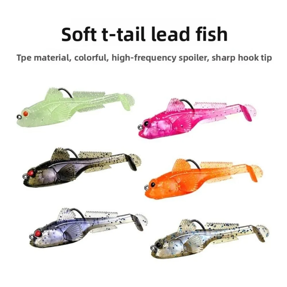 2 قطعة 9 جرام الوزن سيليكون جوبي إغراء 12 جرام الوزن تهزهز هوك TPE الصيد إغراء مادة لينة جثم معالجة سويمبيتس سويم الصيد