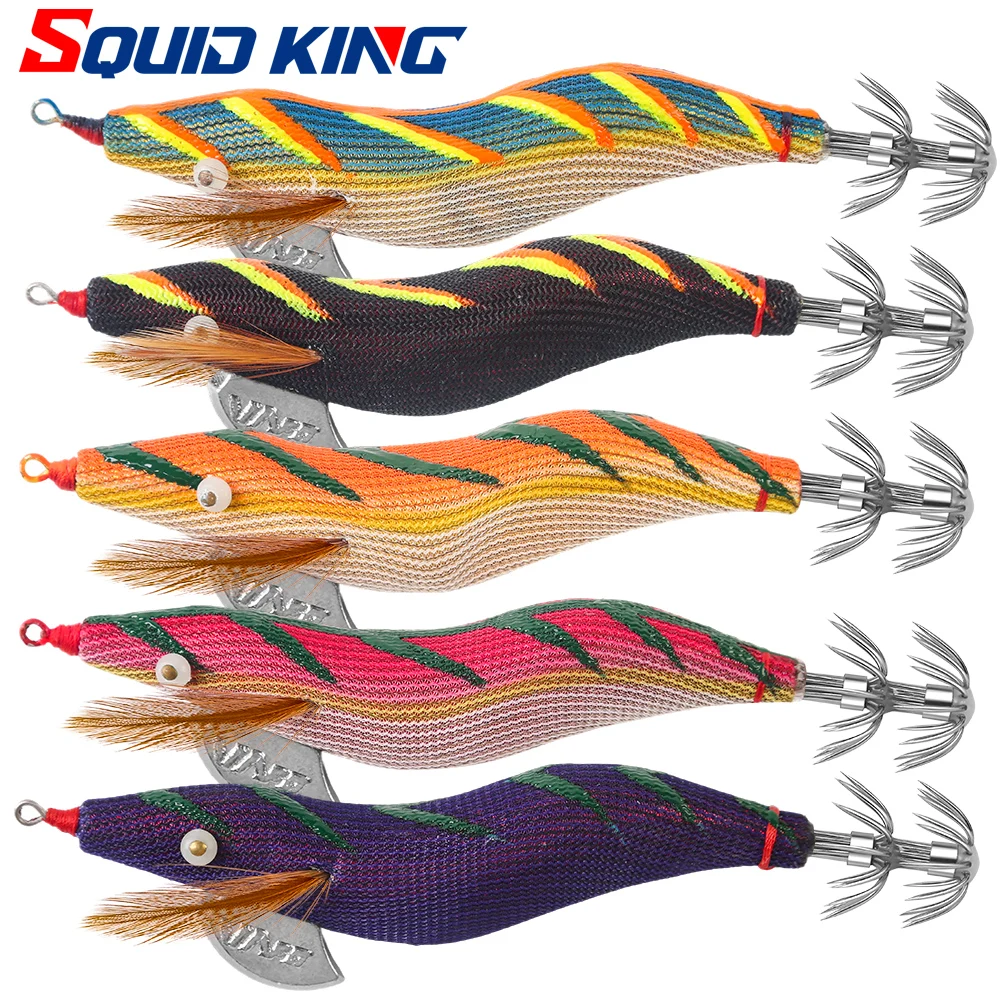 Wooden Shrimp Bait Squid Jig Paulownia Wood squid lure octopus jig octopus lure sea jig game fishing lure squid hooks pesca