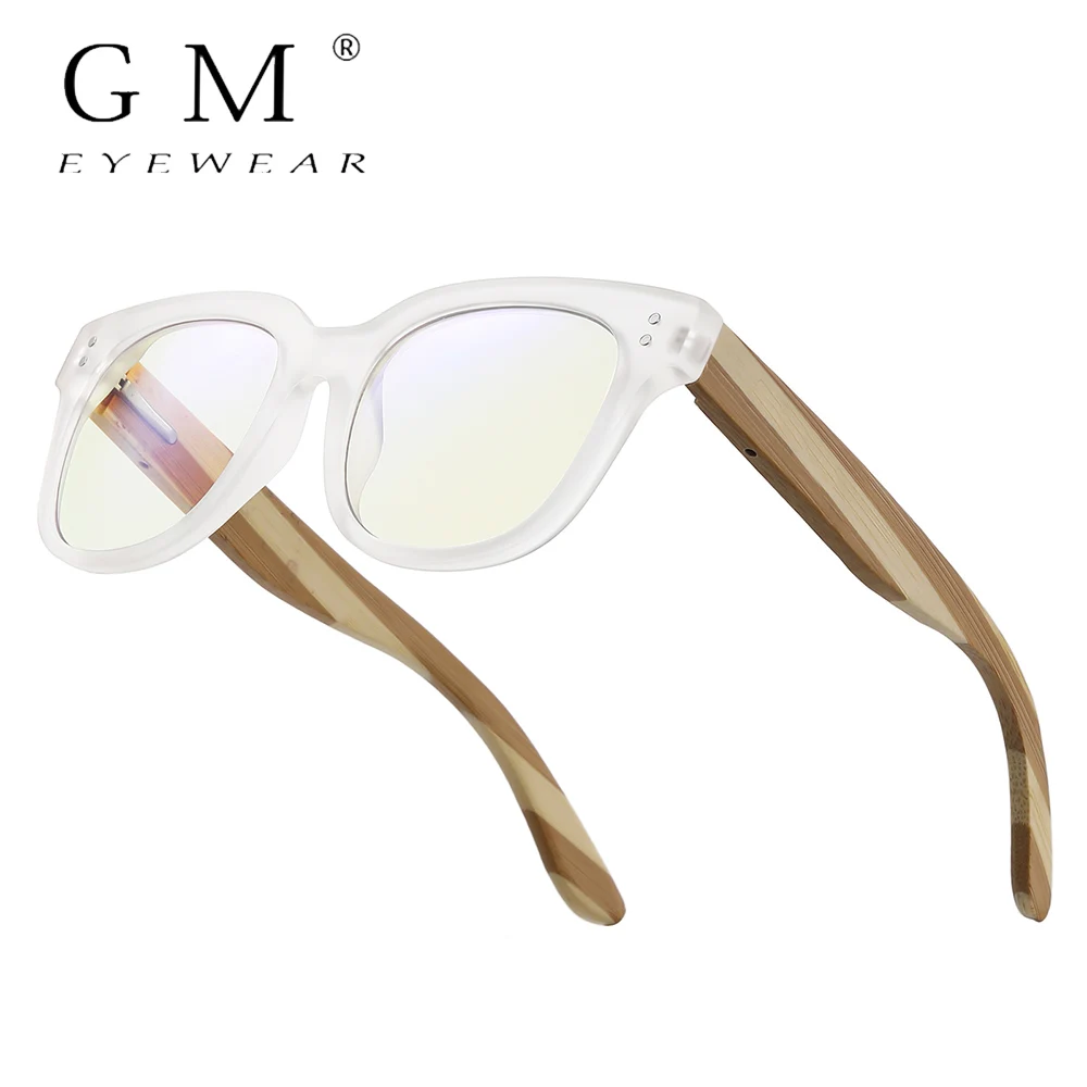 

GM Bamboo wooden Reading glasses,playing game Men's glasses Vintage wooden anti-blue glasses fashion Discoloration glasses 5189