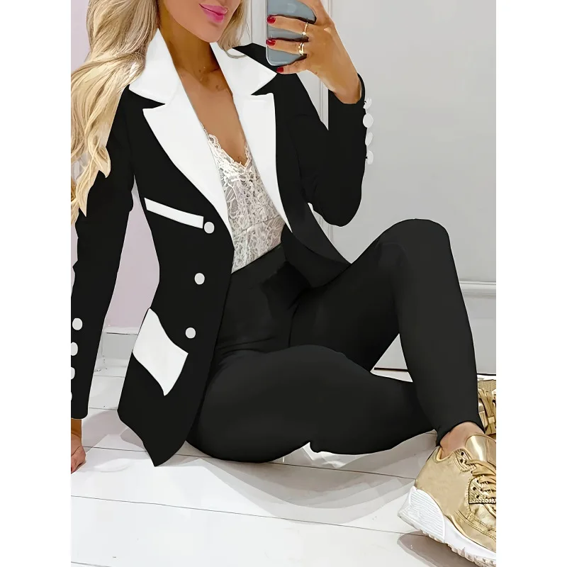 

Women's Suit Set Fashionable Spring Collection Spring Season Workwear Stylish Ladies' Outfit And Pants Set