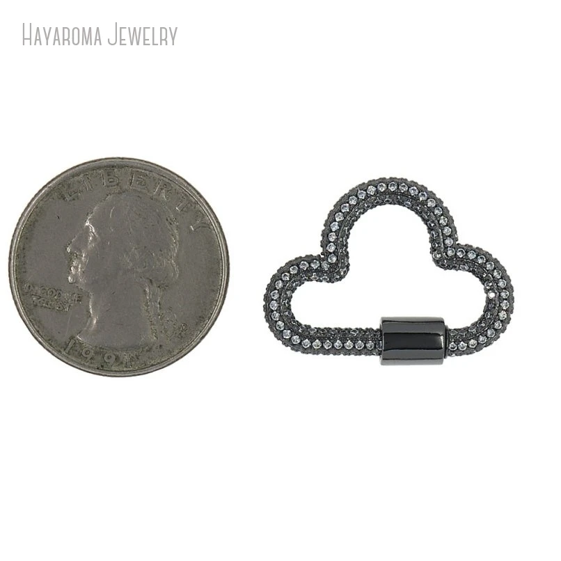 5Pcs Black Cloud Wholesale Hooks Screw Copper Jewelry Findings & Components Invisible Setting Accessory Clasps