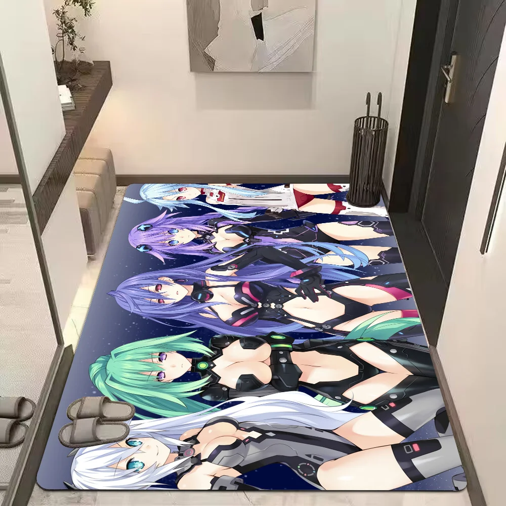 Hyperdimension Neptunia Bathroom Mat Non-Slip Laundry Room Mat Laundry Decor Balcony Child Living Room Toilet Rug