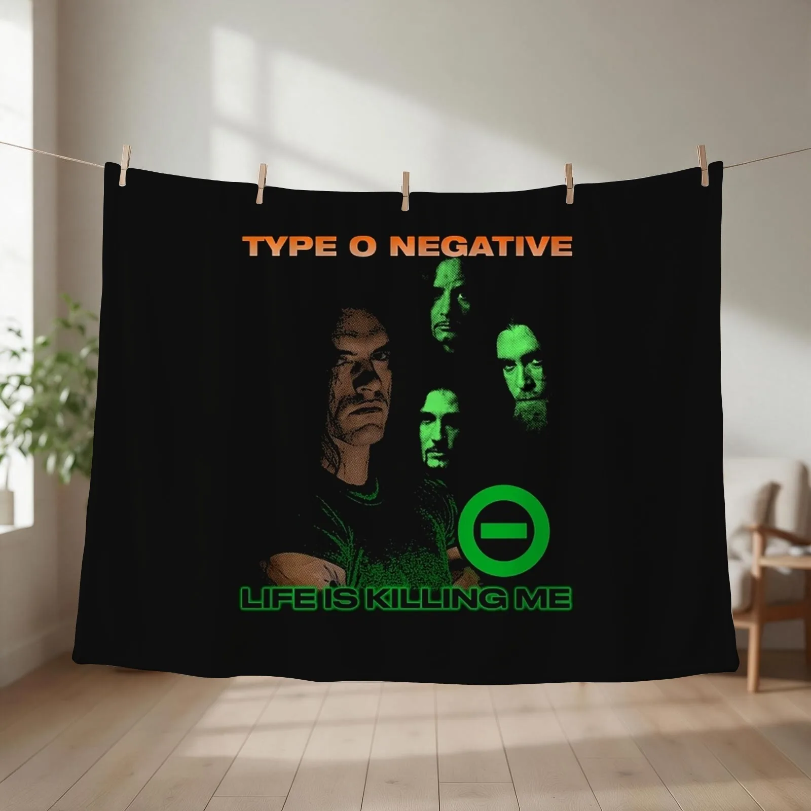 Type o negative Throw Blanket couch cozy soft plush fuzzy picnic outdoor blanket