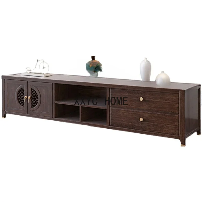 

Solid Wood TV Cabinet Light Luxury Zen Locker Living Room Floor Cabinet Modern Large and Small Apartment Type Furniture