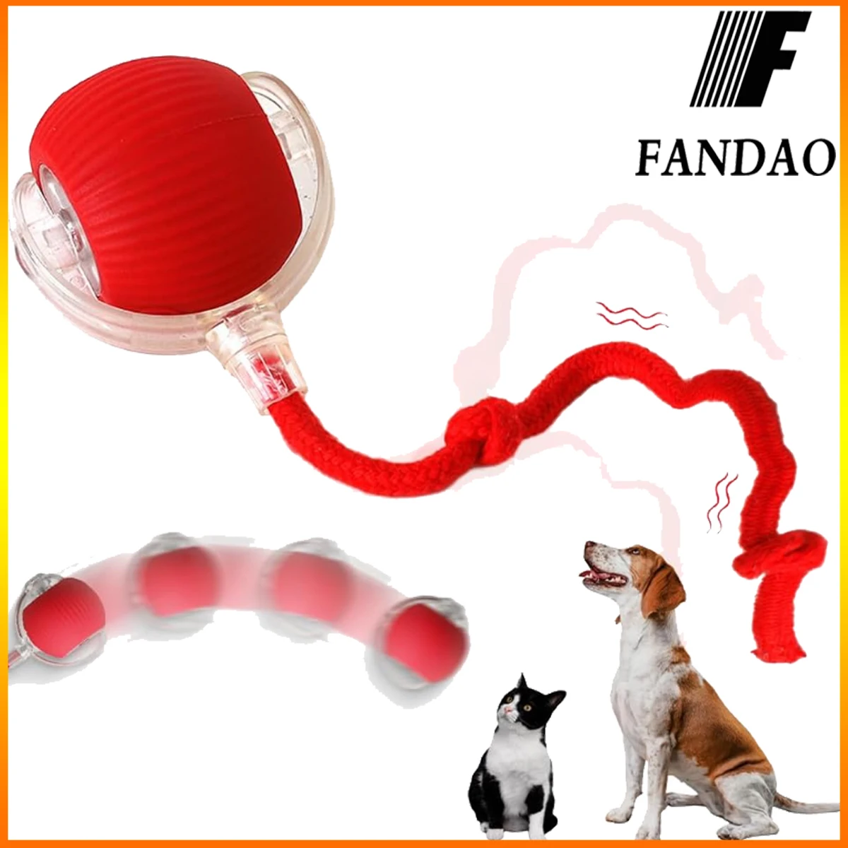 New Interactive Rolling Dog Ball Self Rolling Dog Ball Interactive Cat Toys ° Rolling Ball Toy Electric Dog Balls for Dog/Cat