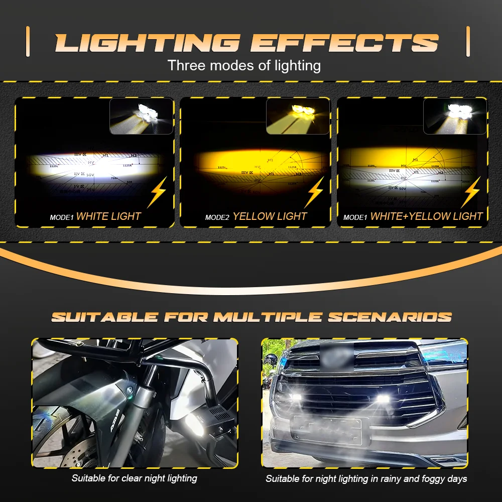 Senlo العالمي سيارة مصبغة LED الضباب طقم إضاءة 80 واط السوبر مشرق المصباح مقاوم للماء أضواء مساعدة سهلة التركيب لشاحنة SUV