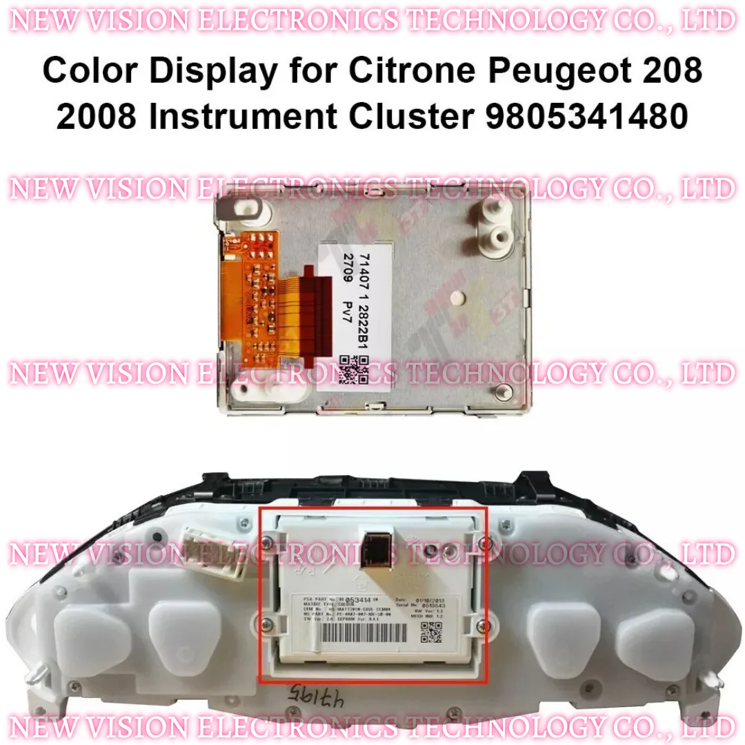 Hot Sale! 20% OFF Color Display for 2013 2014 2015 2016 2017 Peugeot 208 2008 Instrument Cluster LCD Screen OEM