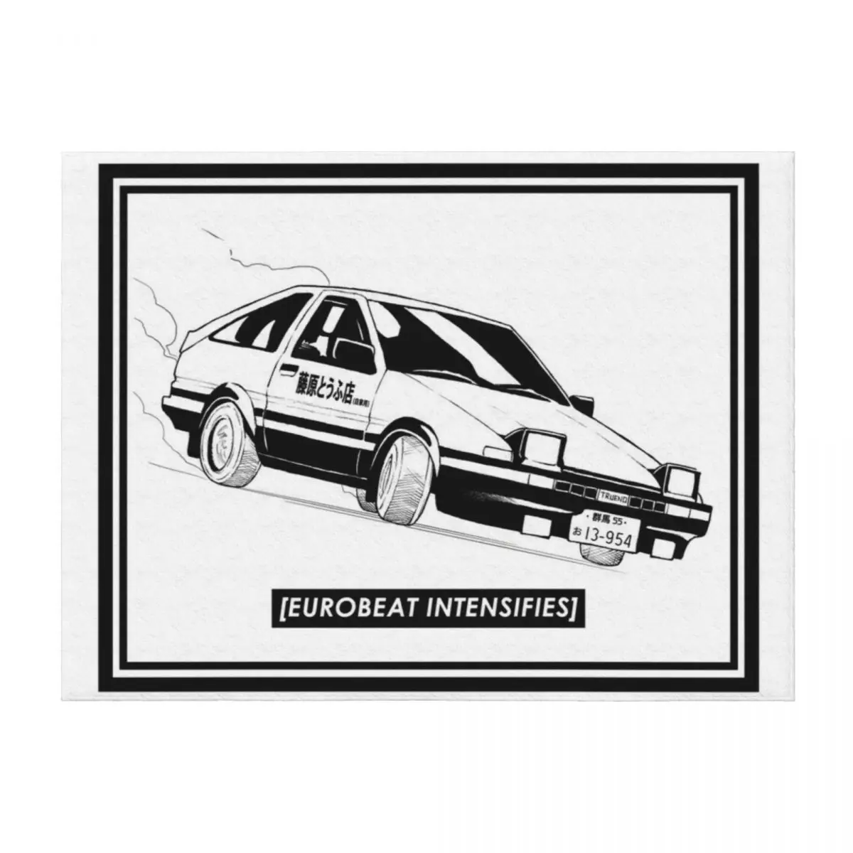 

Eurobeat Intensifies AE86 Kansei Dorifto Initial D Car Throw Blanket Luxury Throw cosplay anime Extra Large Throw Blankets