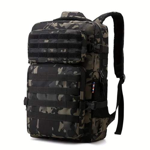 Imagen 2 del producto Mochilas tácticas, mochila de camuflaje para hombre, mochila para senderismo y acampada, mochila para deportes al aire libre multicapa de gran capacidad