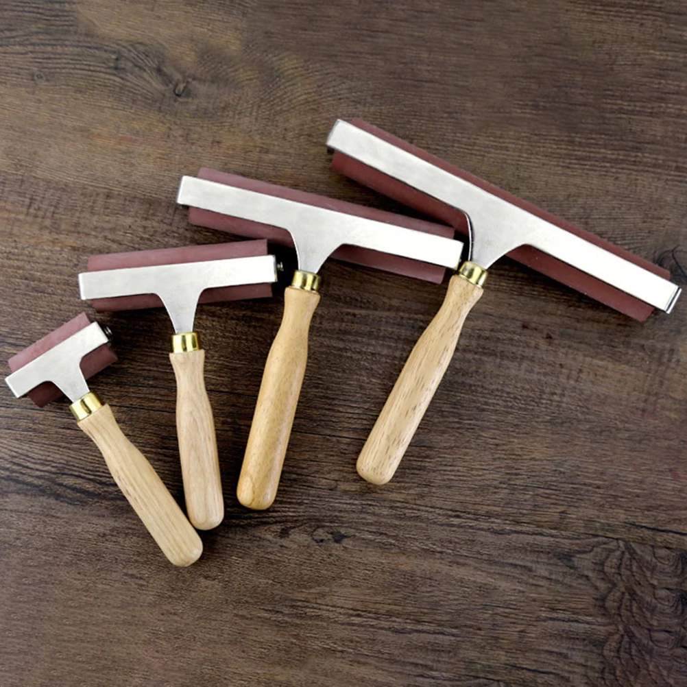 

Rubber Roller Ink Applicator Oil Painting Tool Printmaking Stamps Crafting Inking Wood Pole Smooth