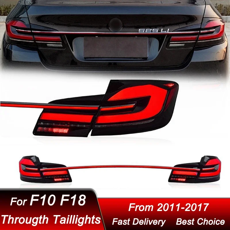 

Pop Car Led Through Tail Lights For BMW 5 Series F10 F18 2011-2017 Full LED Tail Lamp Dynamic Turn Signal Light Tail Lamp Assemb