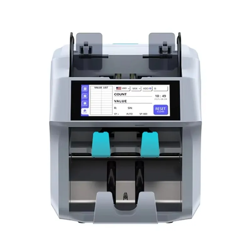 Two-pocket two-mixed currency counter, multi-currency counter, banknote counter
