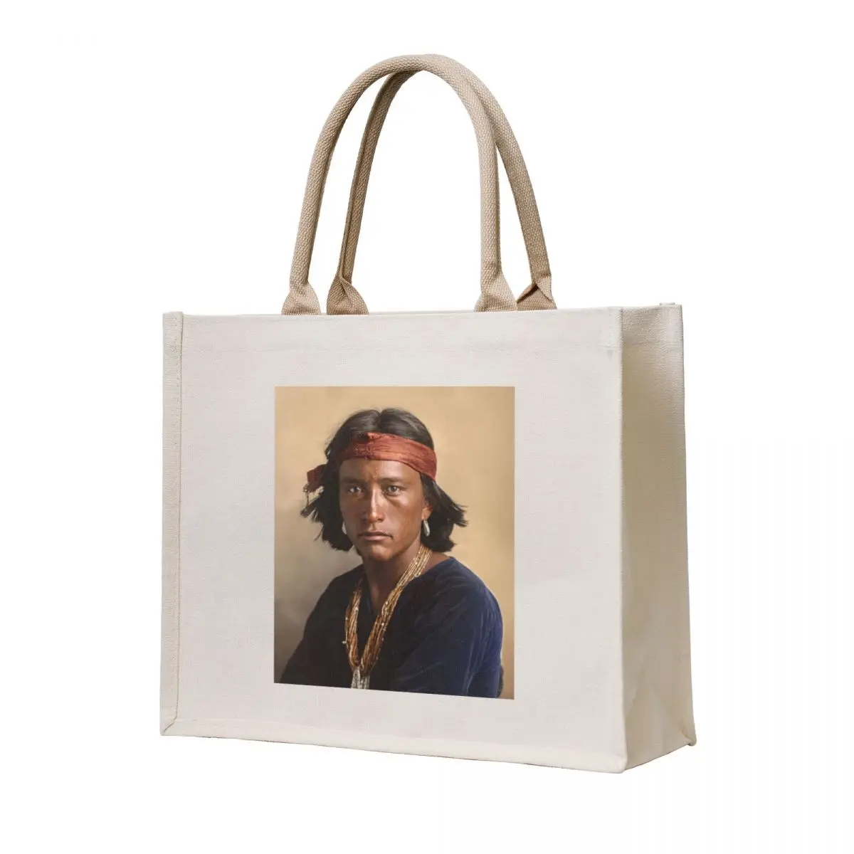 

Navajo boy, photographed by Carl E. Moon in 1906 Tote Bag canvas tote bag Women's bag Women's handbag