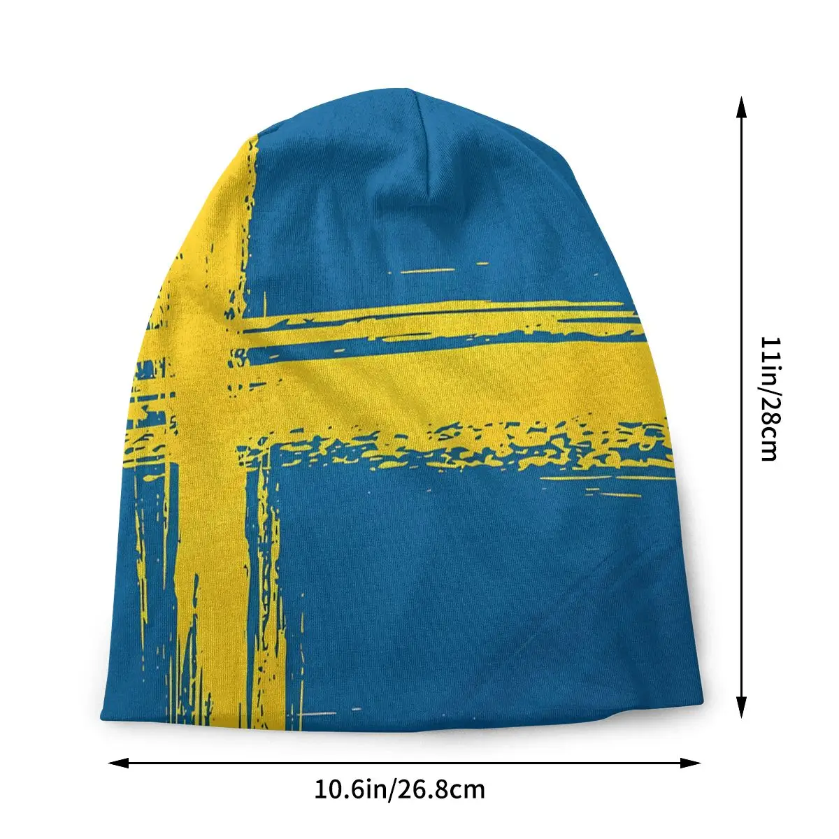 National Flag Skullies Beanies Caps Swedish Design Thin Hat Sport Sports Bonnet Hats for Men Women