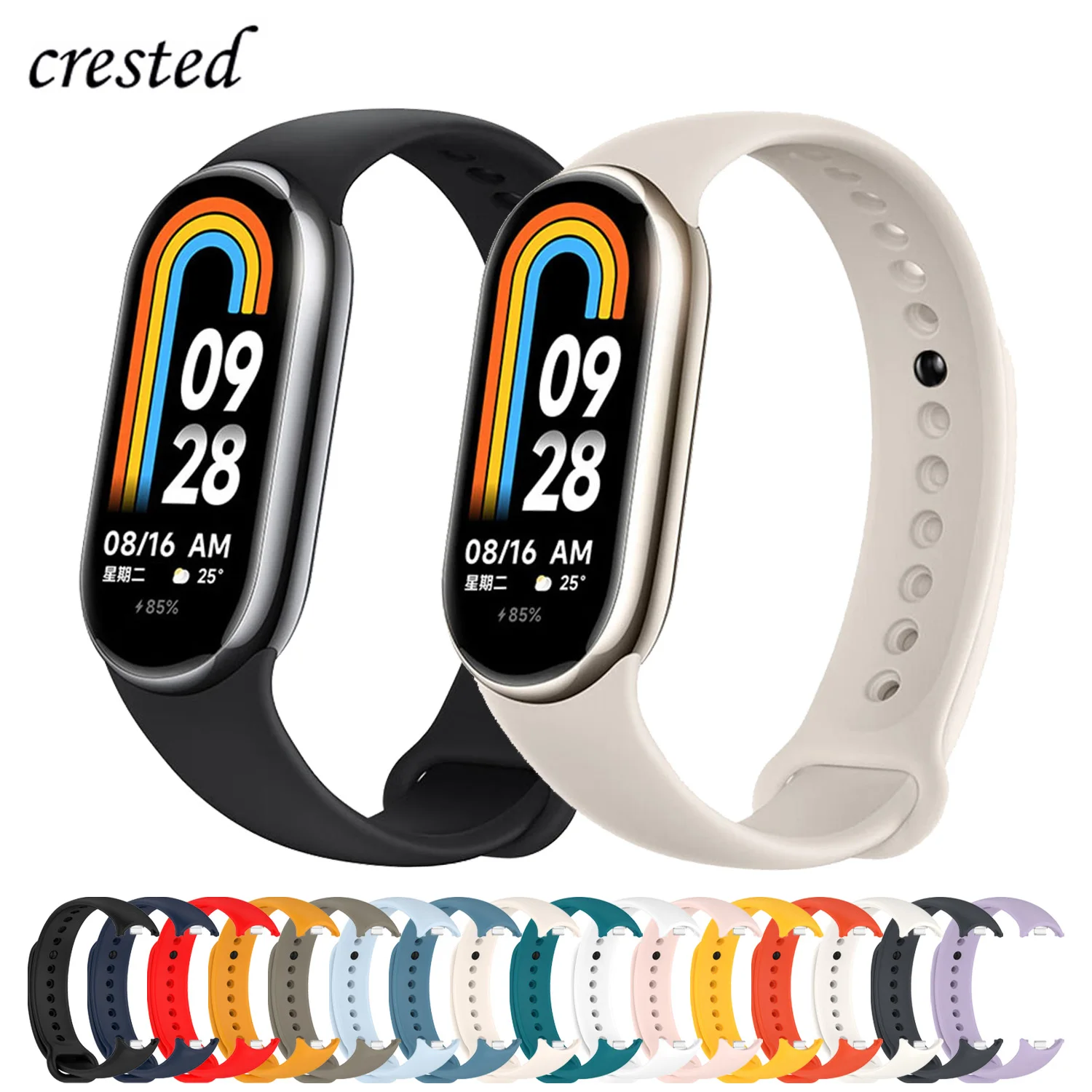 Correa de silicona para Xiaomi Mi Band 8 y 9, pulsera de goma deportiva NFC, accesorios