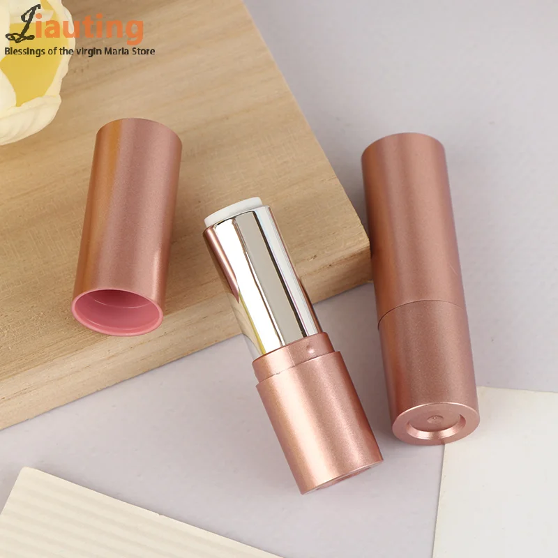 3.5 مللي أنبوب أحمر الشفاه القابل لإعادة الملء مع غطاء ماتي روز حاوية بلسم الشفاه فارغة DIY بها بنفسك مستحضرات التجميل مرهم الحاويات زجاجة السفر #6