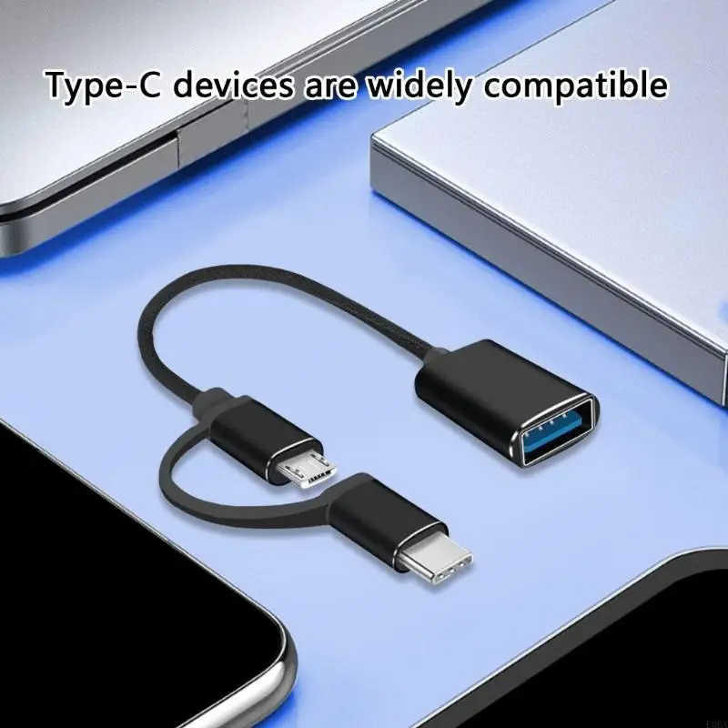 E0BA короткое USB -тип C Устройство мужского пола до USB Женщины -адаптерные кабельные разъемы OTG Adapter Data Sync Cable