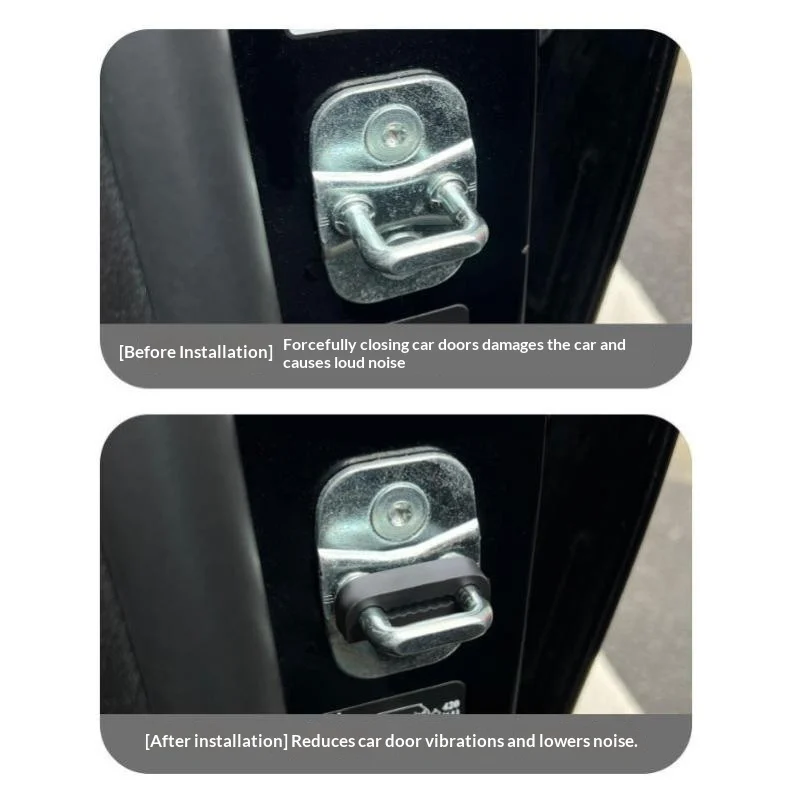 Universal Silicone Car Door Lock Cover Pad Anti Vibration Shock Absorber Anti Collision Durable Protector for Car Daily Use