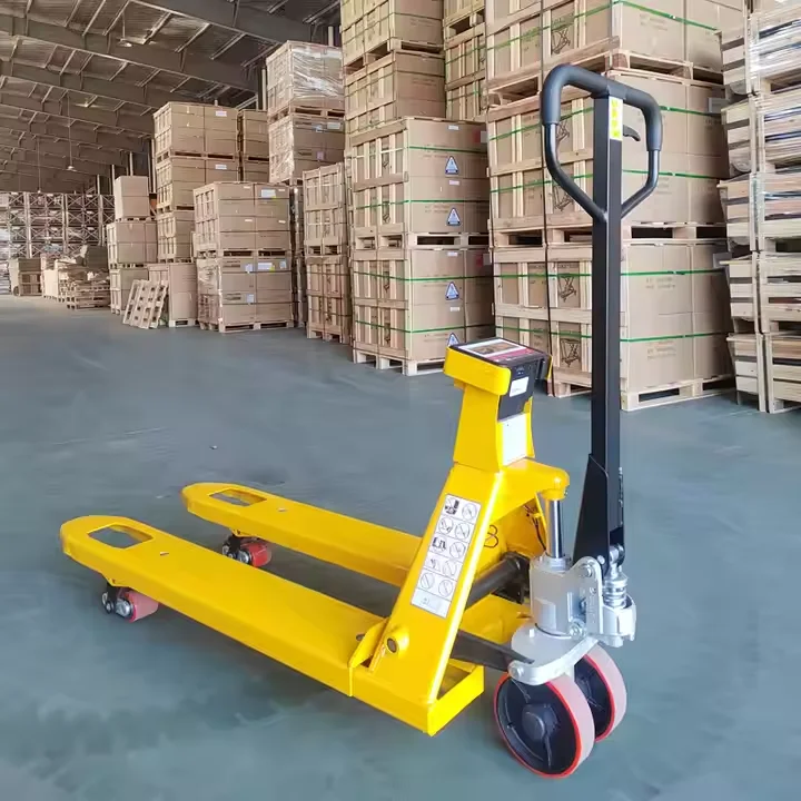 Hydraulic Powered Pallet Truck Enclosure 2 Ton Hand-Lift CE Certified PU/Nylon Wheels Fork Size 1150x540x1200mm Rough Terrain