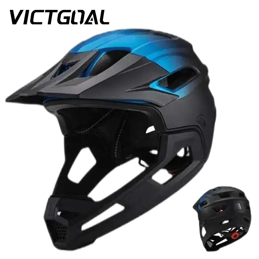 

VICTGOAL Adults Bicycle Full Face Helmet Detachable Chin Guard Bike Protection Helmets Men Women BMX Riding MTB Cycling Gear