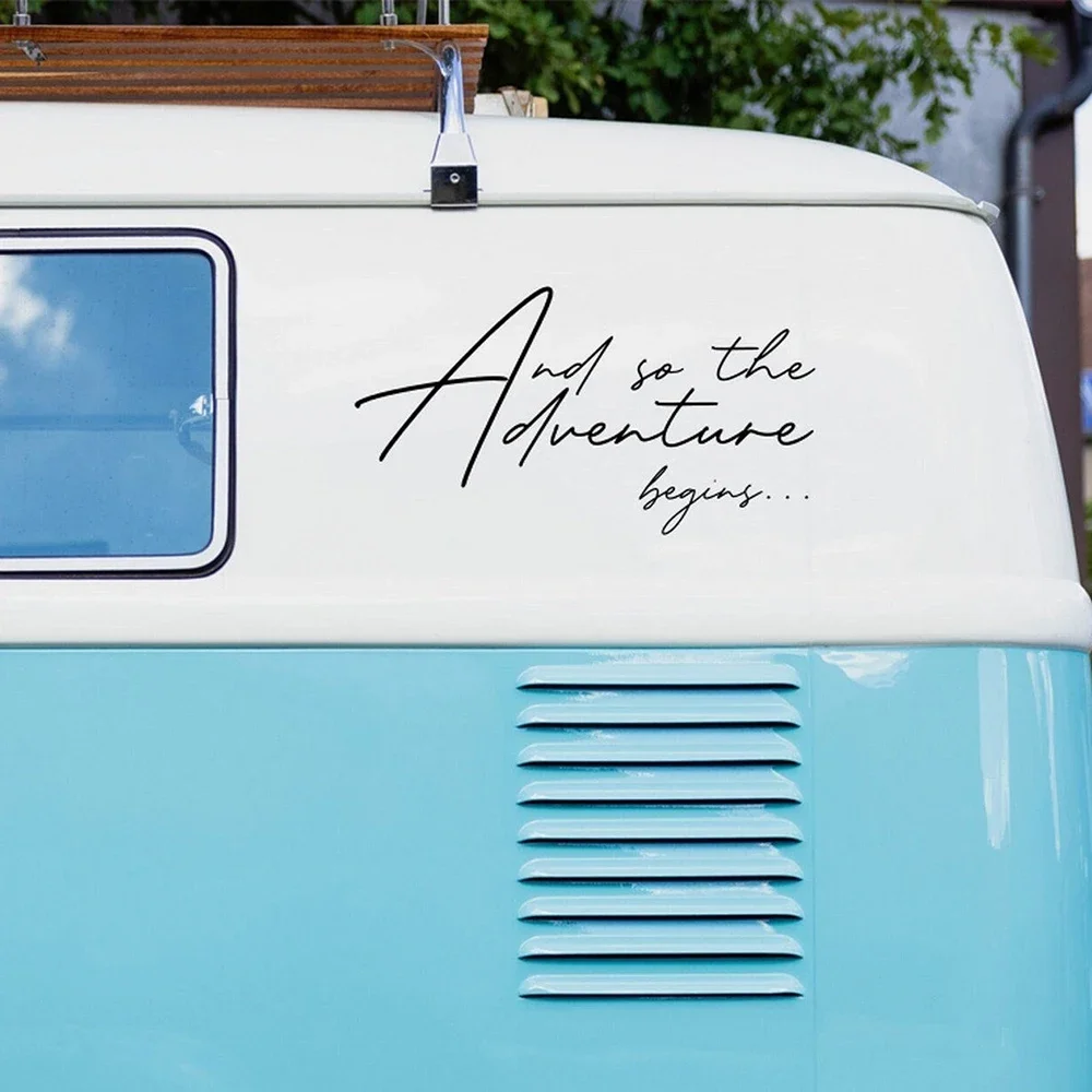

Car Styling And So The Adventure Begins Stickers Large Car Van Camper Caravan Motorhome Bodywork Vinyl Decals