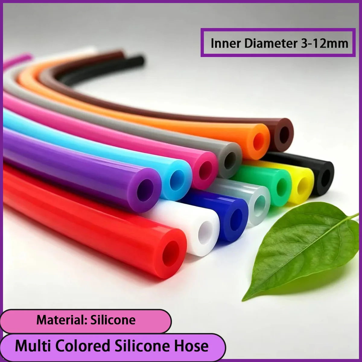 

Multi colored silicone hose with an inner diameter of 3-12mm is used for household appliances, mechanical equipment, etc