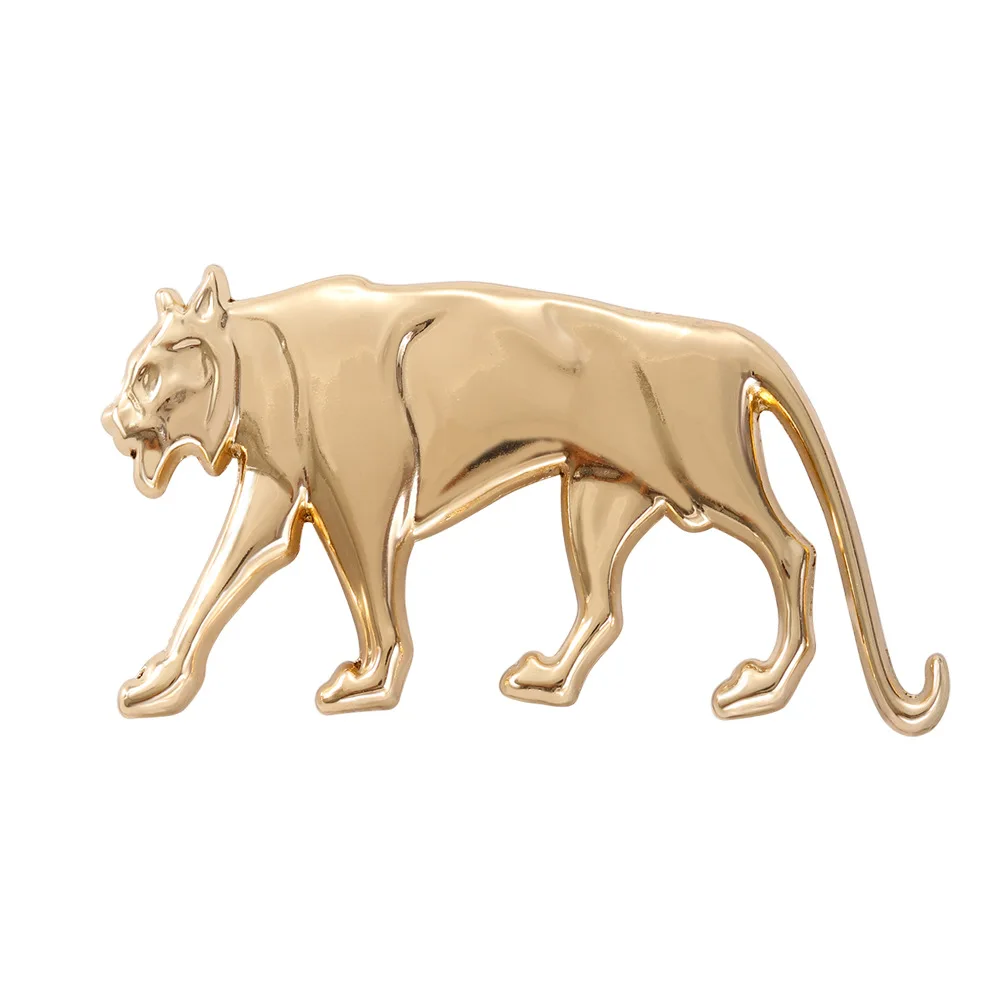 Vintage Style Silver Gold Panther Brooch Fashion Animal Pins for Men Two Tone Optional Cheetah Shaped Brooches