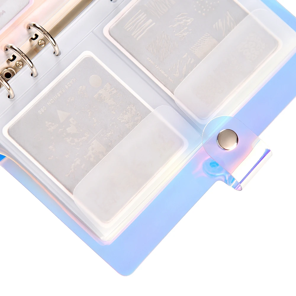 16スロットネイルアートカード収納ケース大容量スタンピングプレートホルダー収納レーザー13*19.5*2.4cmシンフォニー収納バッグ