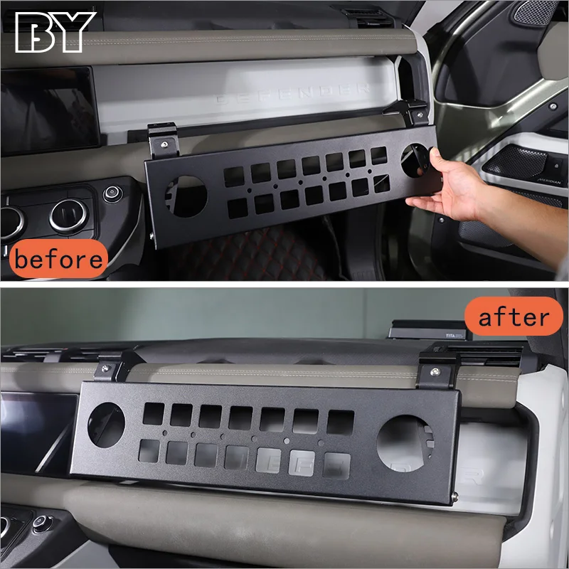 Car Co-pilot Tray Multi-Functional Foldable Cargo Shelf Storage Bracket Accessories For Land Rover Defender 90 110 130 2020-2024