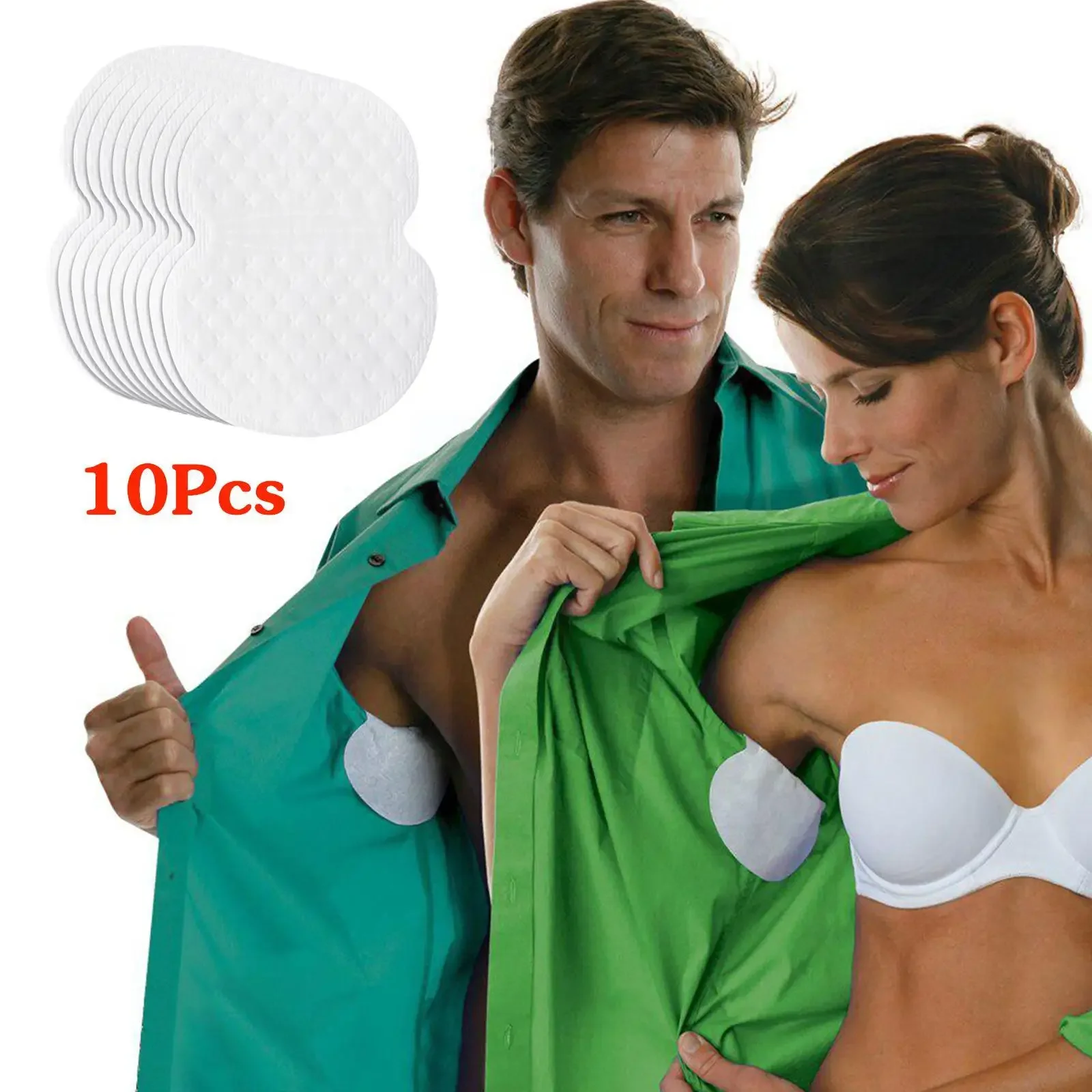 Almohadillas para el sudor en las axilas, protectores para el sudor, pegatinas antiaxilas, desodorante para ropa, 10 piezas