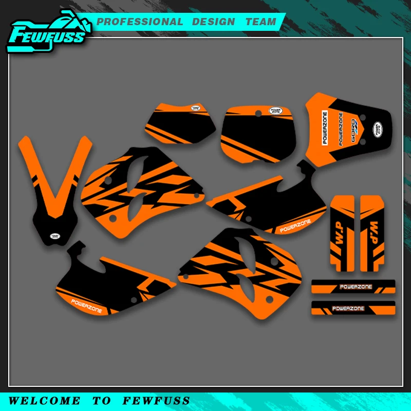 

Fewfuss для KTM EXC EXCF SX 250 300 360 1993 1994 1995 1996 1997 мотоциклетные фоновые графические наклейки, наборы наклеек на заказ