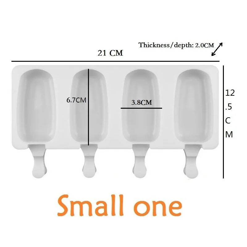 D5 Silicone Ice Cream Forms Popsicle Mold DIY Homemade Dessert Freezer Fruit Juice Cube Maker Mould With Sticks Ice Cream Maker