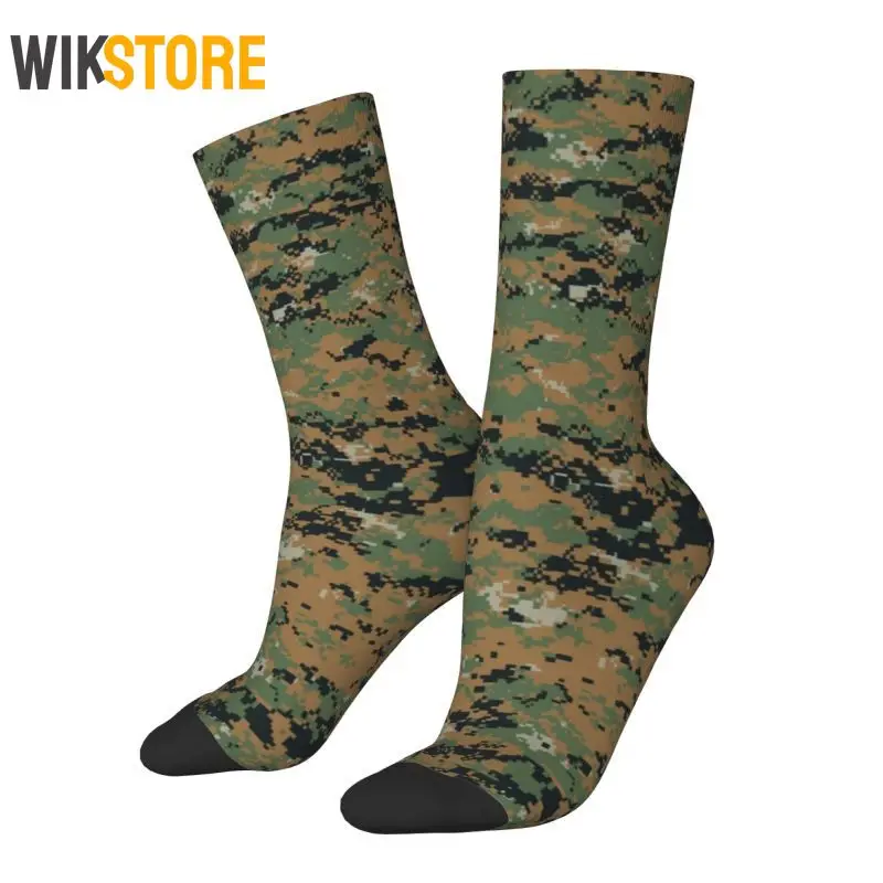 

Novelty Marpat Military Army Camo Socks for Men Women Stretch Summer Autumn Winter Woodland Camouflage Breathable Crew Sock