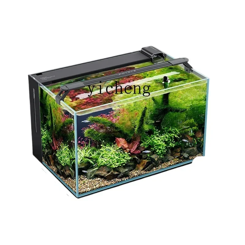 ZC 2nd generation back filter ultra-white fish tank household ecological glass goldfish tank integrated tank