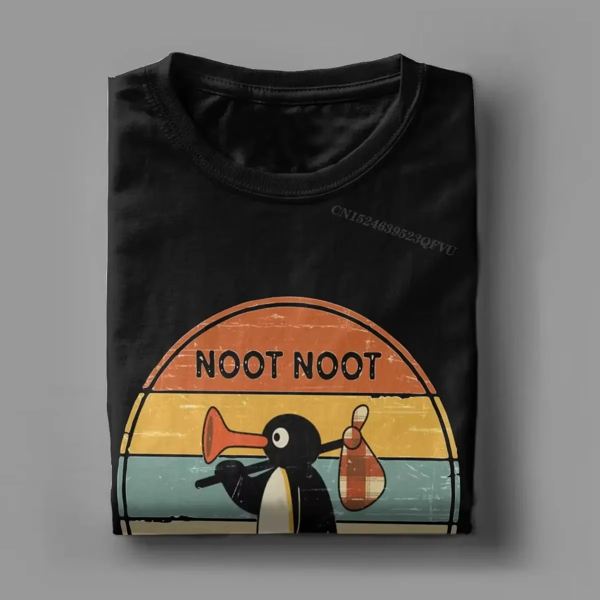 27 Noot Noot Pingu Penguin Meme Gift Fun Quality Harajuku T-shirt Round Neck Print Street Wear Fashion Y2K Tops