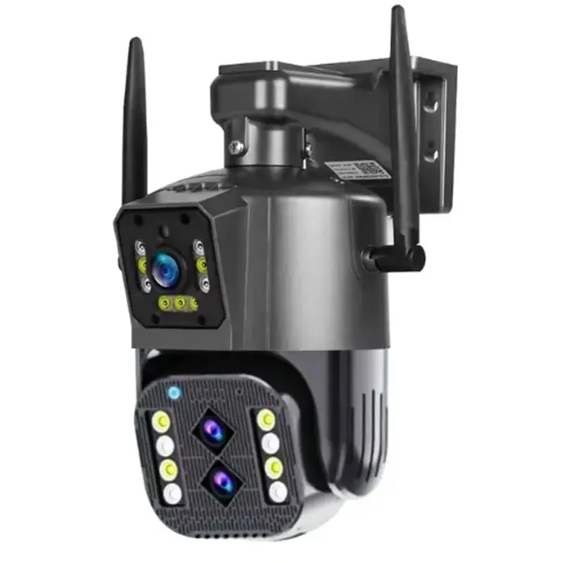 

ABUO-1 PCS 12-мегапиксельная 3-объективная Wi-Fi IP-камера, как показано, пластиковый цвет, ночное видение, автоматическое отслеживание, 10-кратный цифровой зум, вилка европейского стандарта