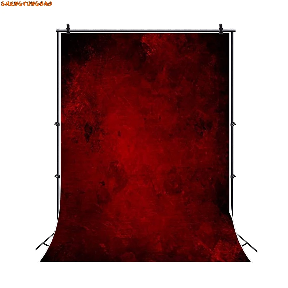 Properti latar belakang fotografi tekstur gradien abstrak merah, dekorasi potret gaya Gotik Halloween horor, properti tempat foto latar belakang