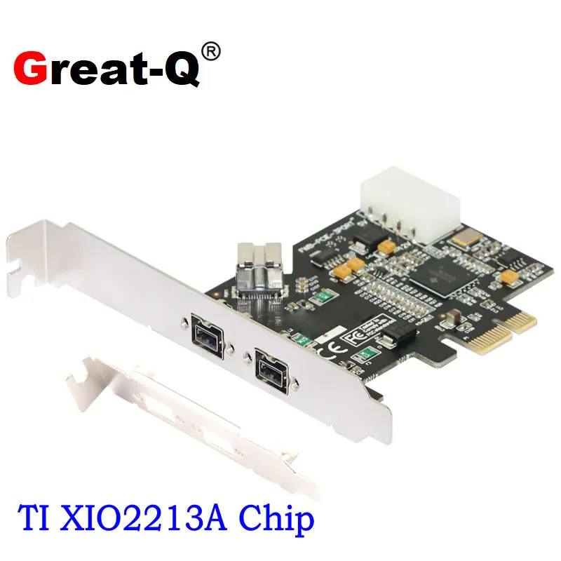 3 Ports PCIe Firewire 800 Video Capture Card PCI-E 1394B TI XIO2213AZAY Chip Support 1394 Devices Industrial Camera K1KF