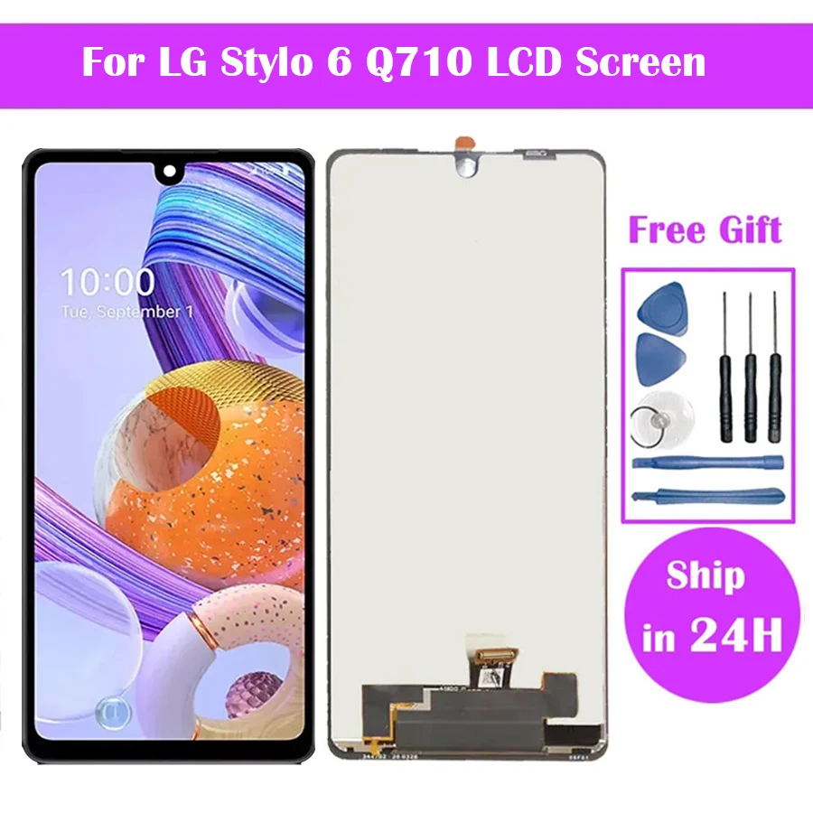 6.8\'\' LCD For LG Stylo 6 Screen Replacement Touch Screen Digitizer With Frame For LG Stylo 6 Q730 Stylo 6 LCD Display