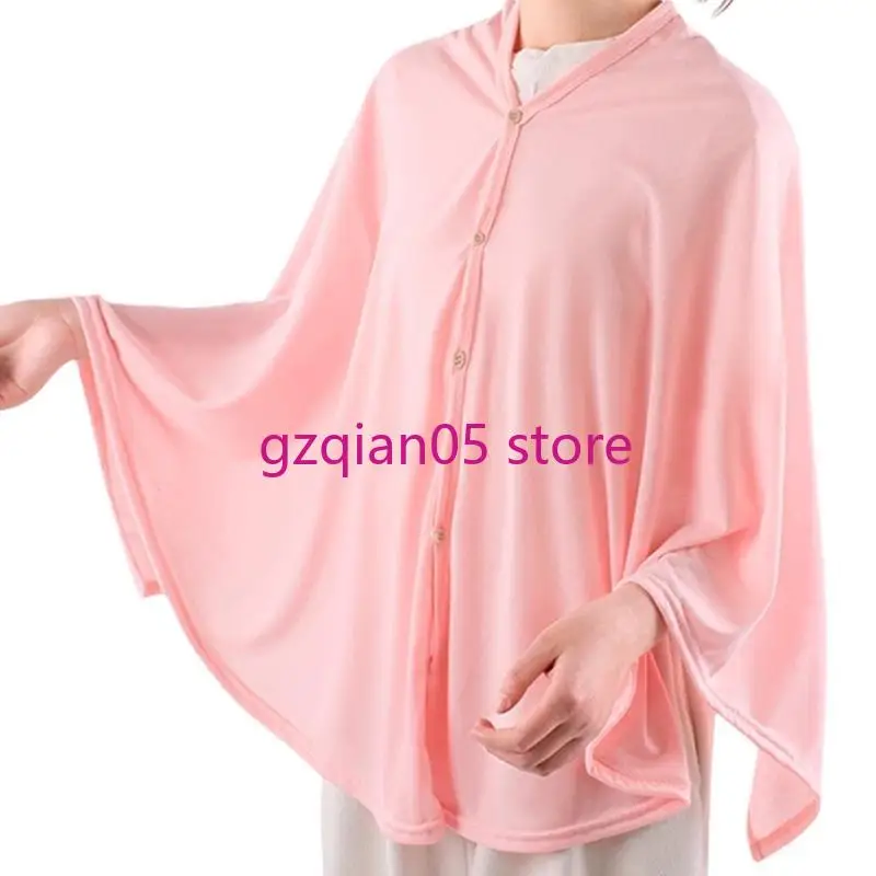 N7ME غطاء رضاعة مريح للرضاعة الطبيعية، منشفة حماية للخصوصية ناعمة ومسامية للرضاعة الطبيعية، شال ملفوف على الكتف #4