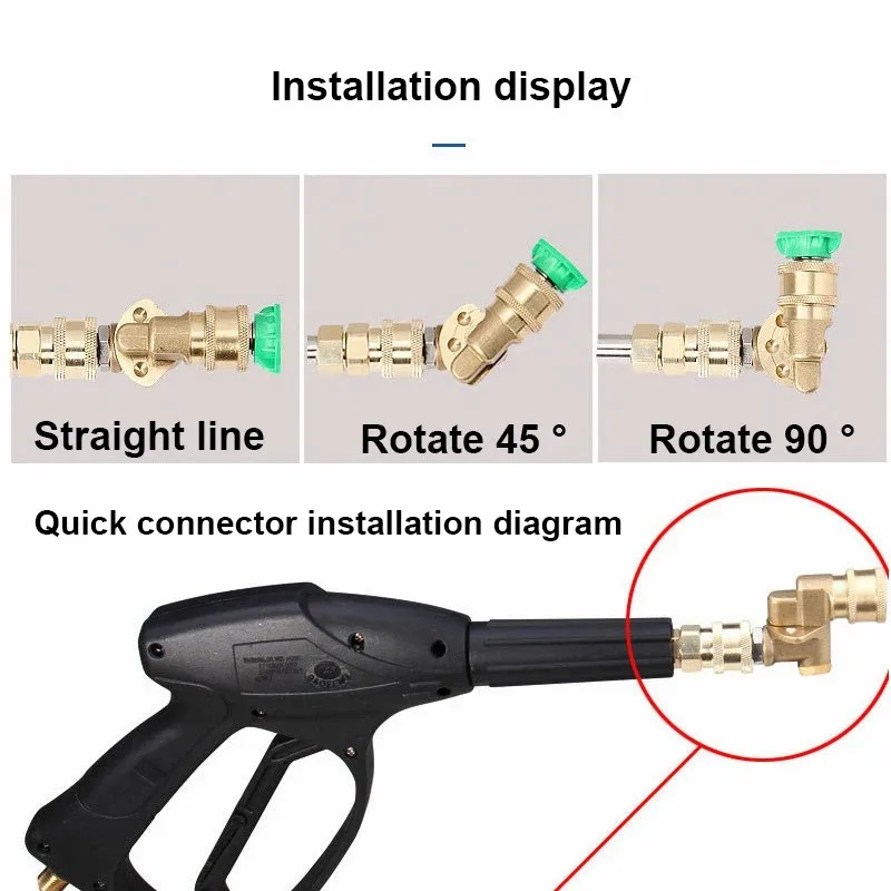High Pressure Water Gun Movable Joint 1/4 Quick Insertion 5-speed Adjustable Rotating Nozzle